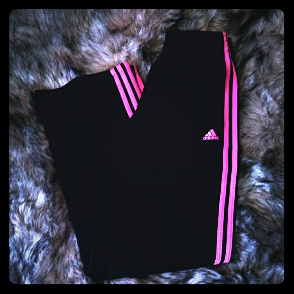 Adidas Pants Boyfriend Size S Black &Pink